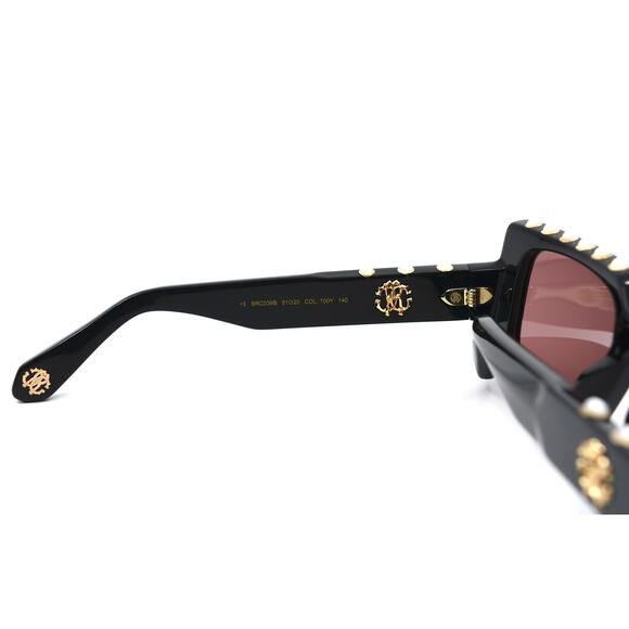 NEW ROBERTO CAVALLI SRC039S 700Y BLACK PURPLE LENS AUTHENTIC SUNGLASSES - Picture 11 of 13